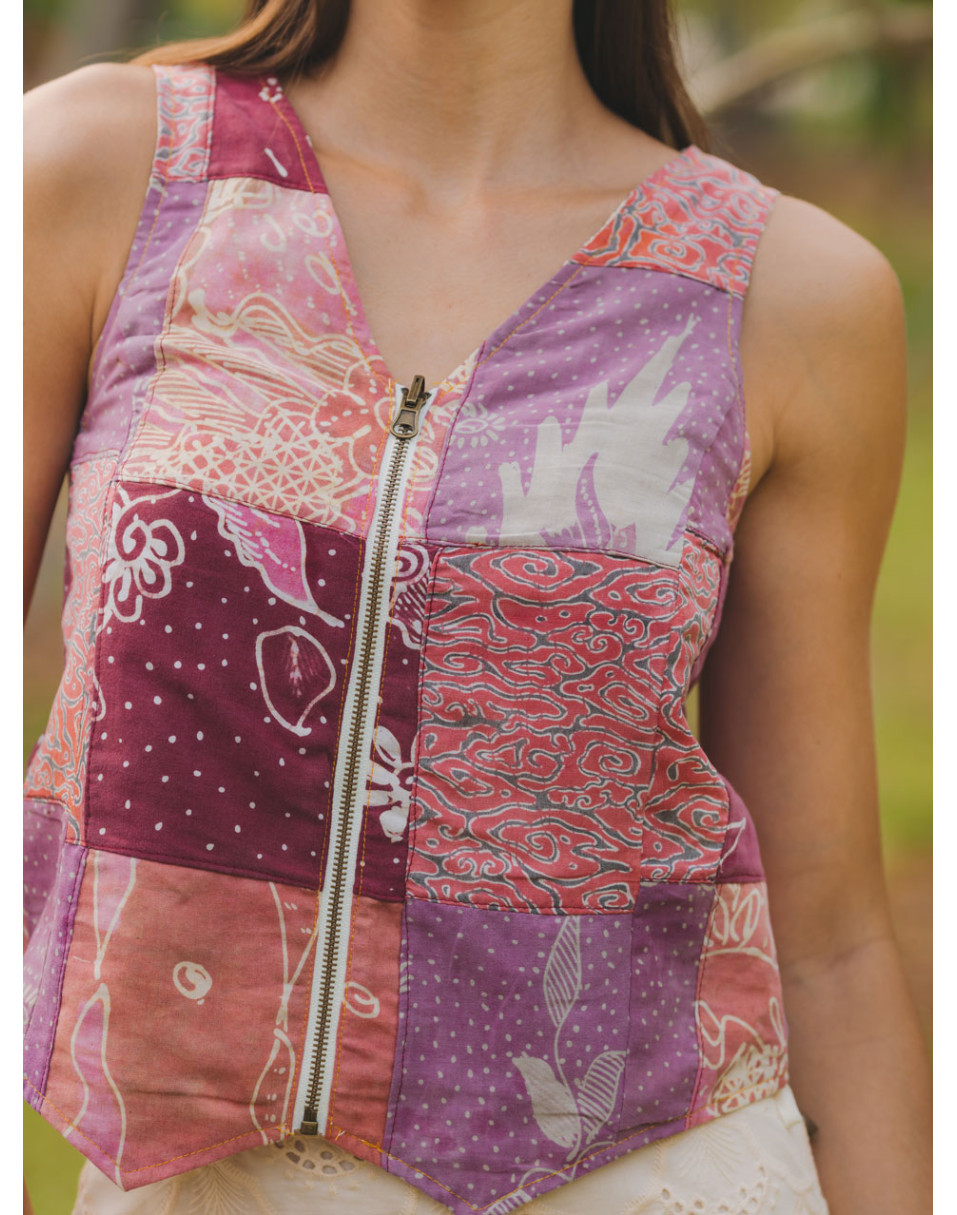 LUCILLE REVERSIBLE VEST (CHARCOAL)