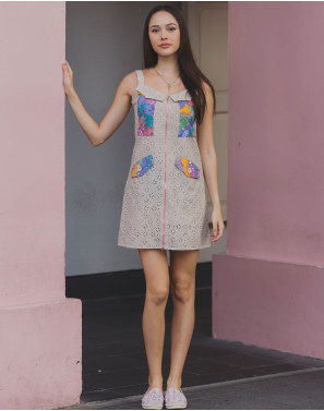 Aleka Eyelet Batik Dress