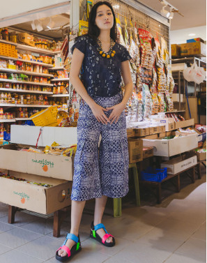 Rosa Batik Cap Trousers