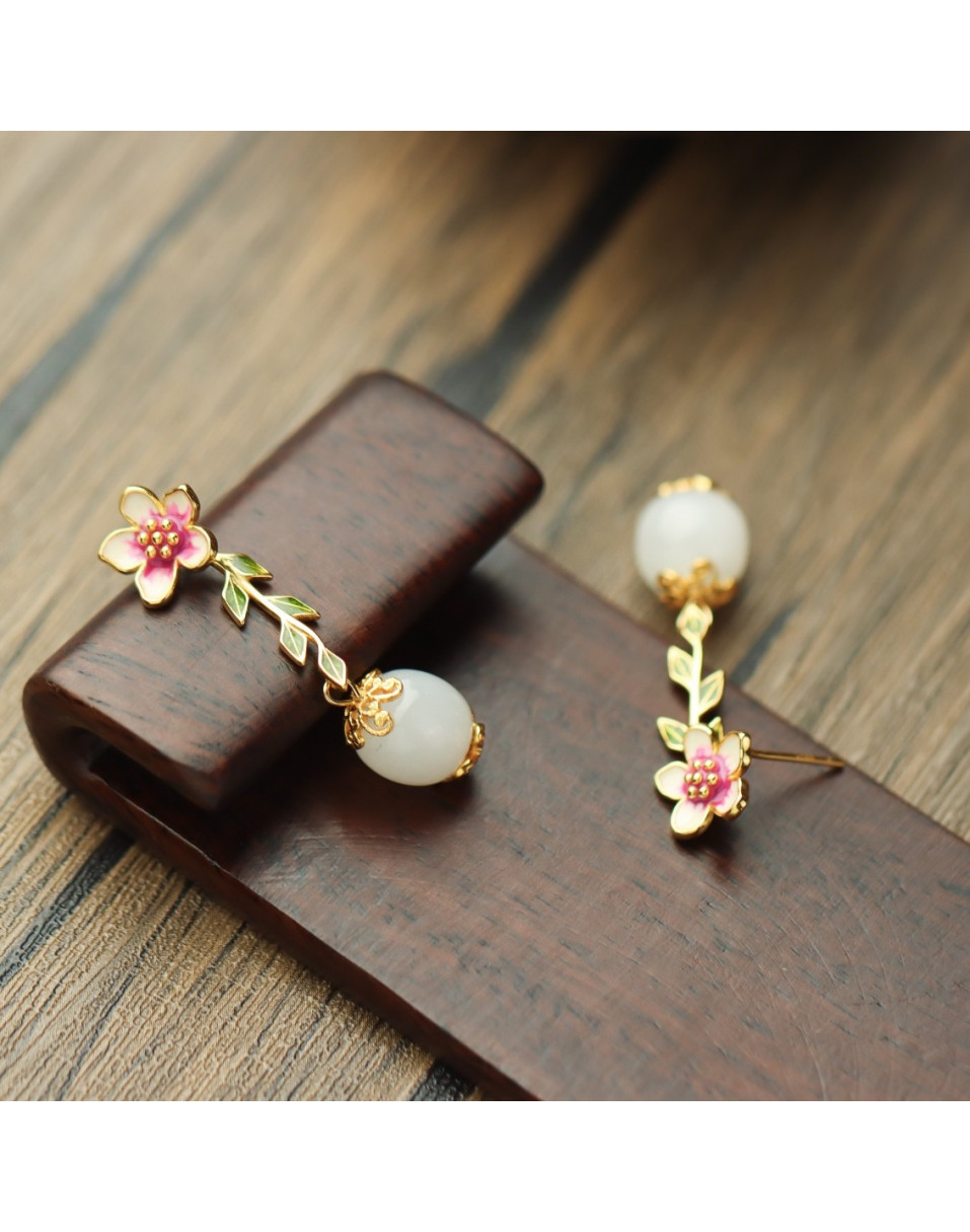 Hibiscus Drop Earrings