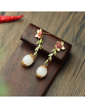 Hibiscus Drop Earrings