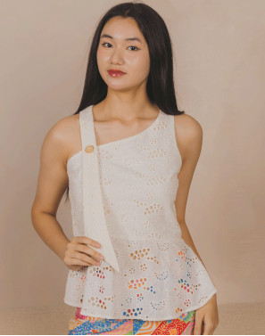 Opal Delicate Eyelet Peplum