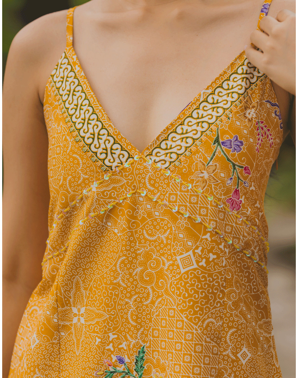 Miri Summer Beaded Batik Dress